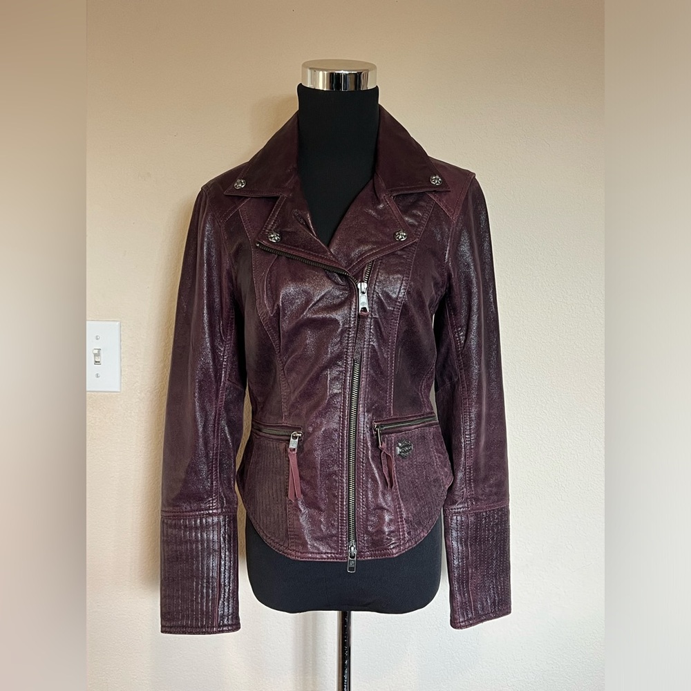 Harley-Davidson Women's Dark Purple Leather Jacket